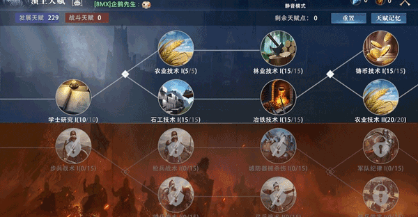 权力的游戏凛冬将至天赋介绍 权力的游戏凛冬将至天赋系统