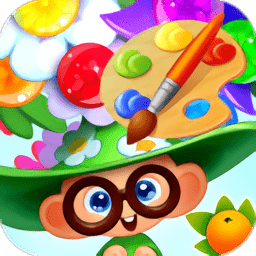 给童话小镇上色游戏