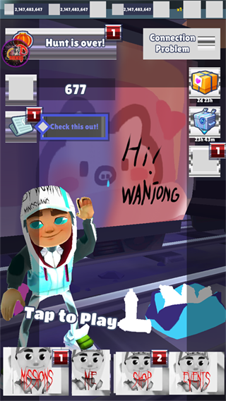 地铁跑酷ww角色滑板全定制版下载