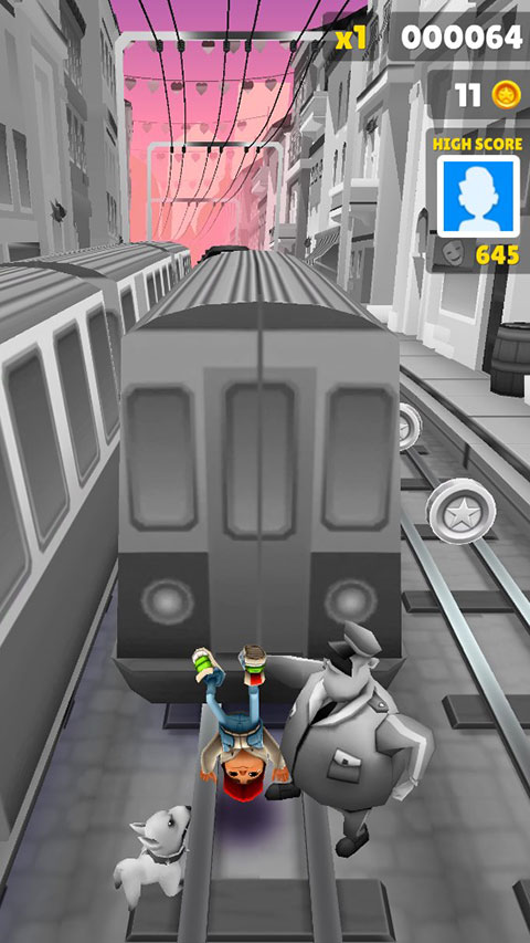 地铁跑酷黑白情人节版