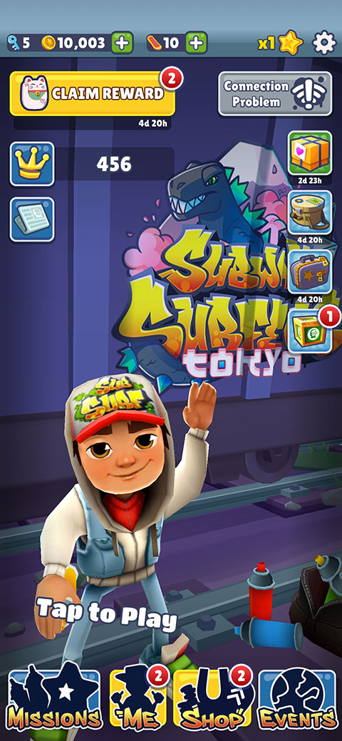 地铁跑酷国际服无限金币无限钥匙版(Subway Surf)