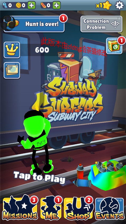 地铁跑酷彩色金币菜单茶猫版