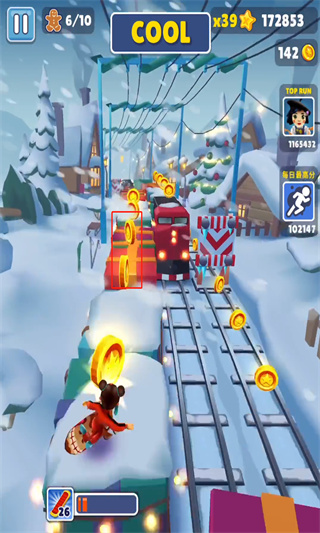 地铁跑酷雪地服正版
