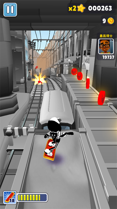 地铁跑酷超级黑白开罗版本
