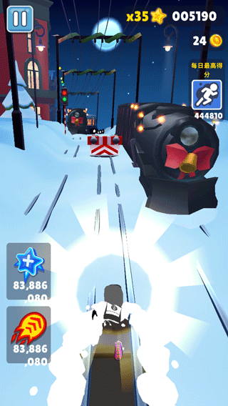 地铁跑酷Easft仿外网雪地版本