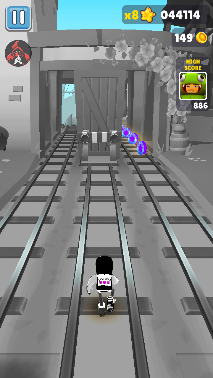 地铁跑酷难言黑白定制版本