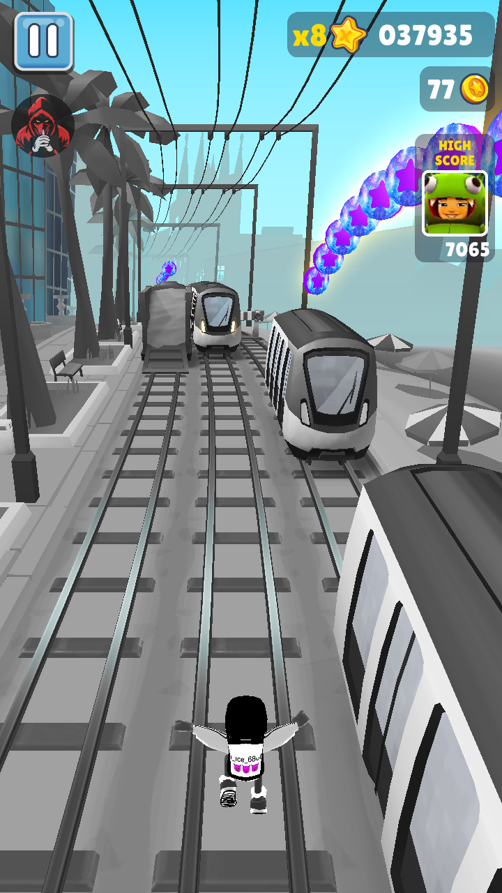 地铁跑酷难言黑白定制版本