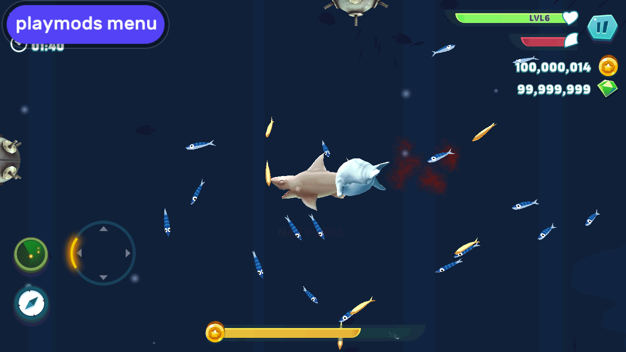 饥饿鲨进化破解版内置菜单最新版