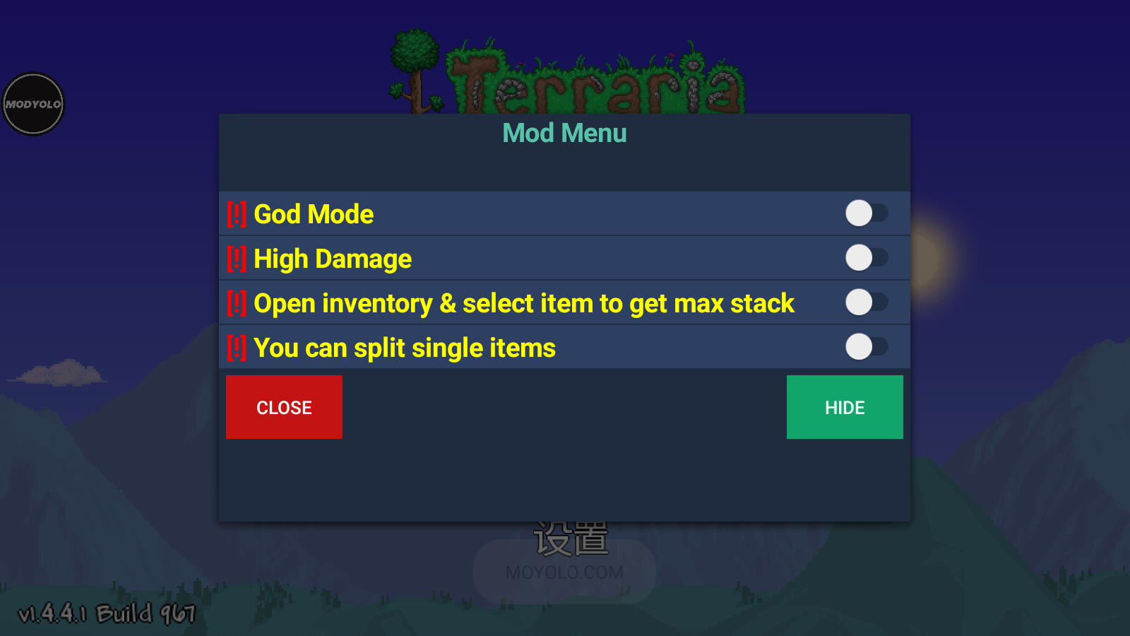 泰拉瑞亚灾厄MOD手机版(TMODLOADER)