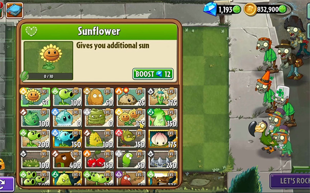 pvz2植物9999999级0阳光无冷却
