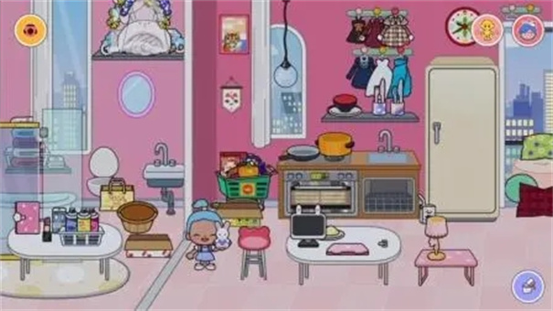 米加小镇粉色双层别墅