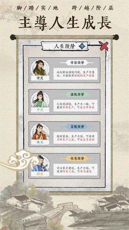 古代乡村人生 内置菜单