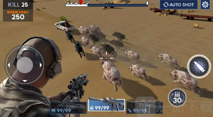 直升机野猪狩猎