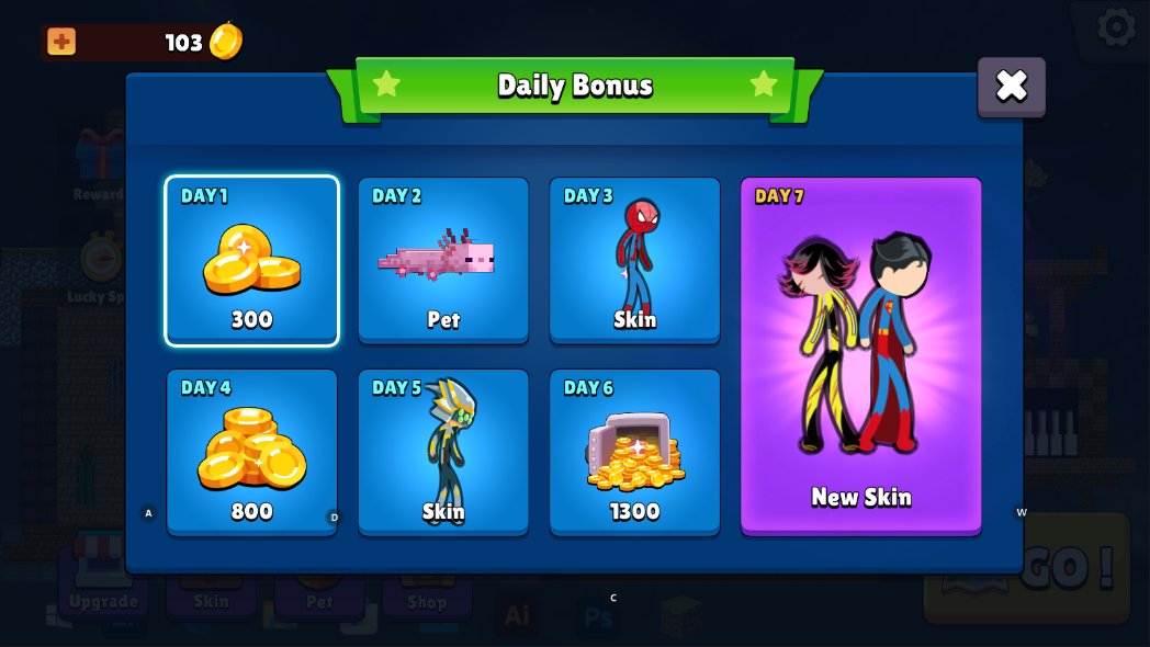 火柴人跑酷小游戏(Stickman Parkour)