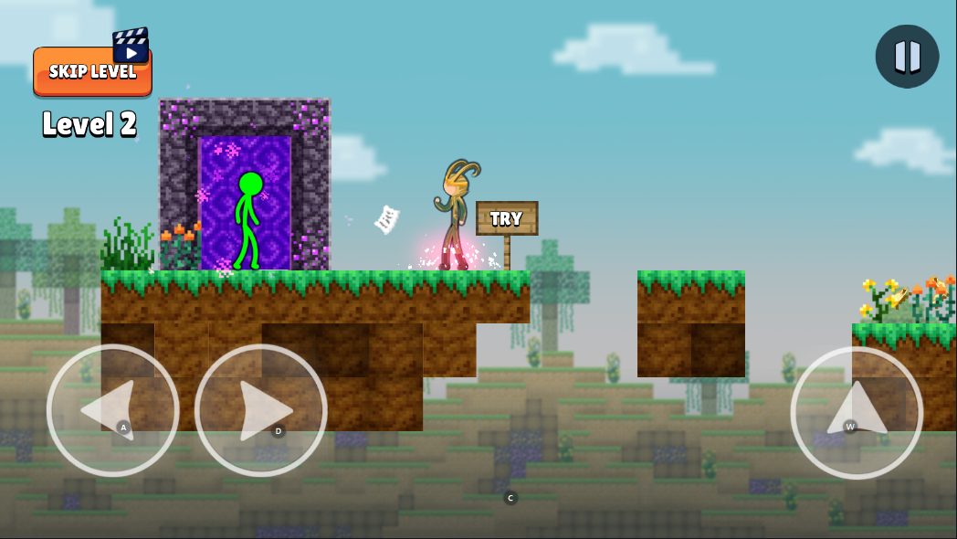 火柴人跑酷小游戏(Stickman Parkour)