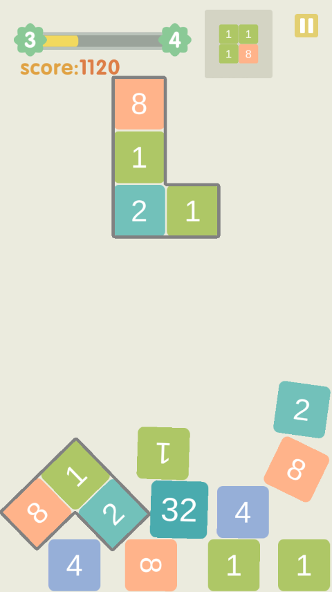 不稳定的2048游戏