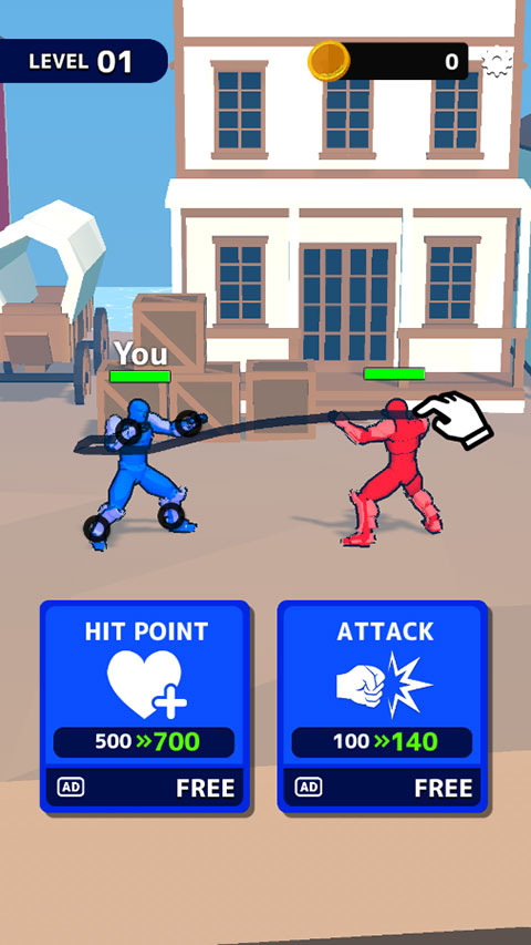 画线格斗小游戏