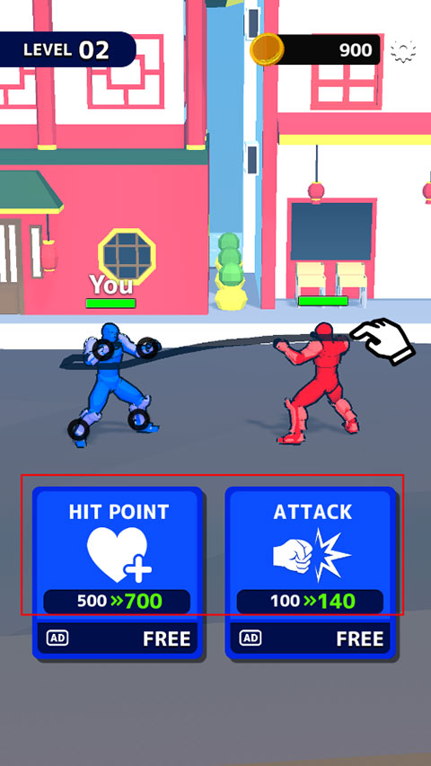 画线格斗小游戏