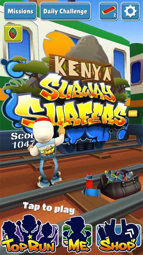 地铁跑酷肯尼亚英文版