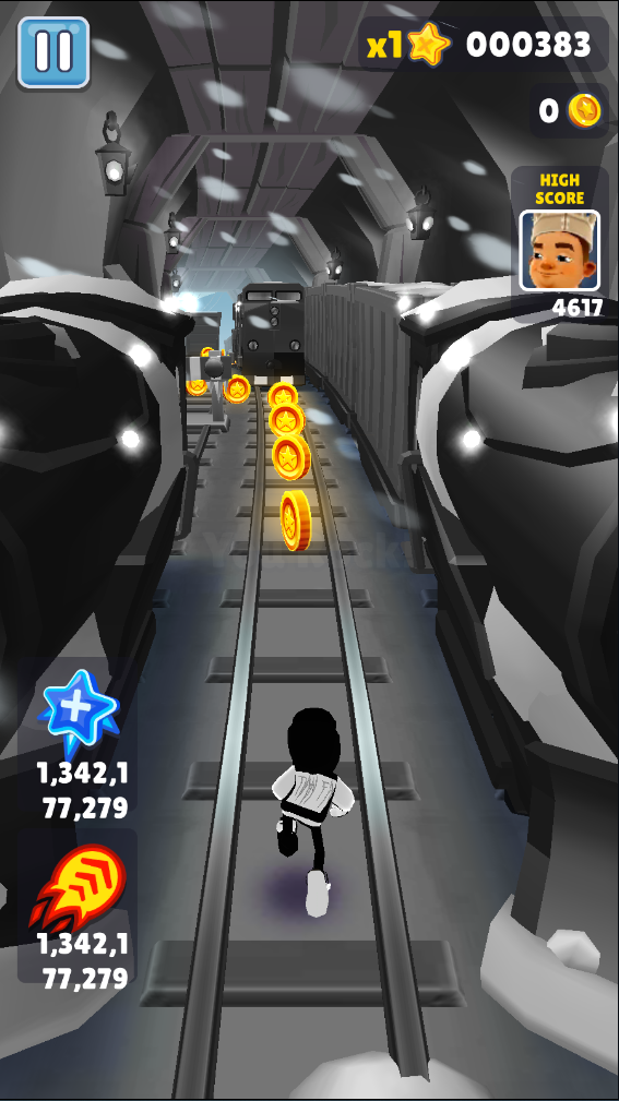 地铁跑酷黑白北极版本