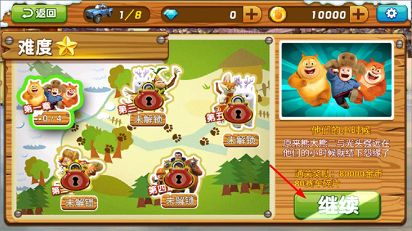 熊出没之雪岭熊风3d赛车游戏